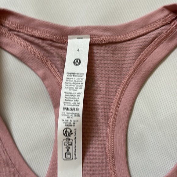 LULULEMON SWIFTLY TECH RACERBACK TANK 2.0 RACE IN PINK HAZE SZ 4 NWT - Picture 6 of 6